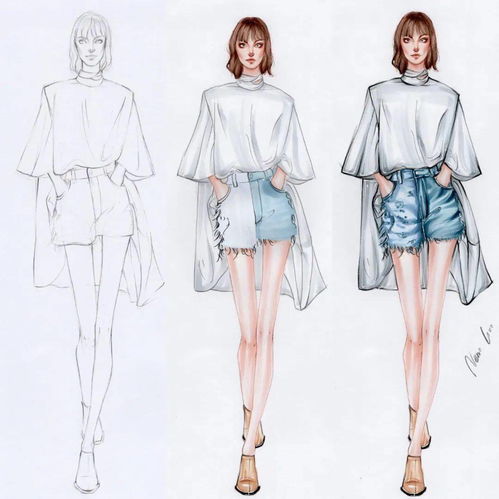 馬克筆服裝設計效果圖手繪步驟教程與電子產品應用